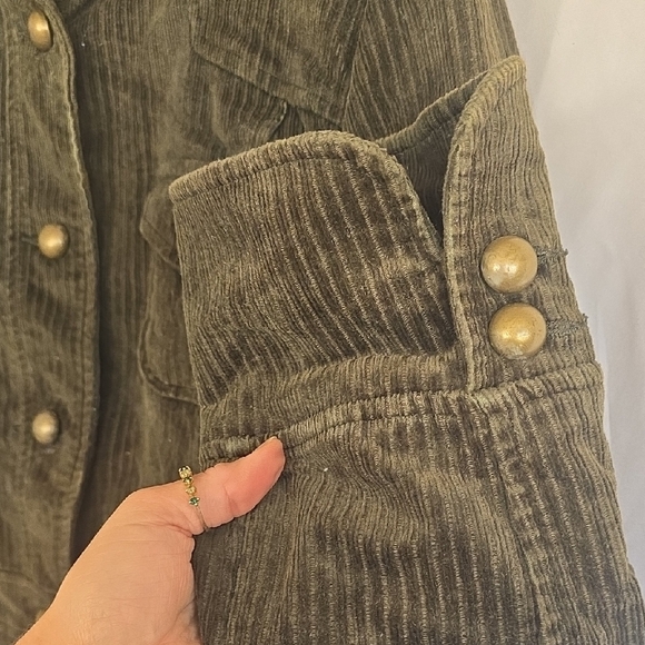 Cato Dark Olive Corduroy Utility Jacket - Picture 5 of 7